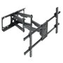 TooQ Soporte de Pared para TV LP3790TN-B, Giratorio e Inclinable, para Pantallas de 43 a 90 Pulgadas y hasta 75 kg, Nivelable, Compatible con VESA y Curvas, Negro